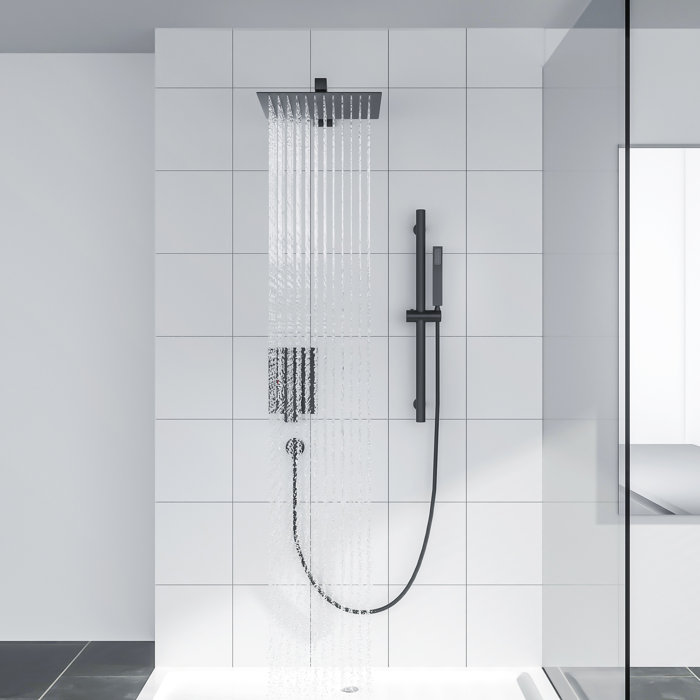 Kichae Shower System 10 Inch Rain Shower Head And Handheld Head